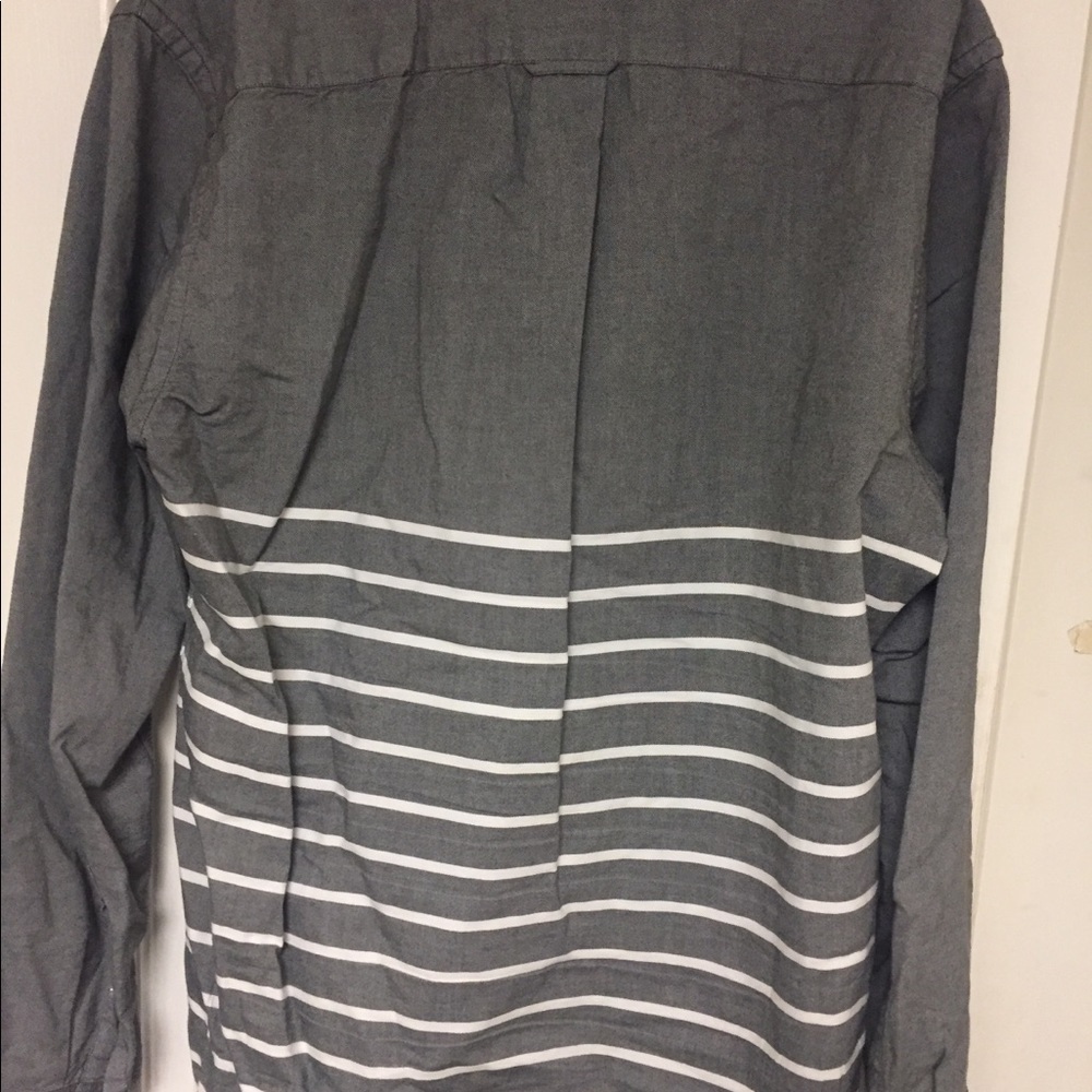 J. Crew grey and white stripe button down - Picture 3 of 3